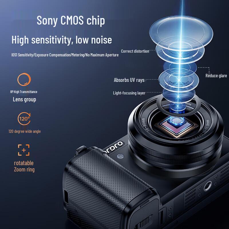 Ouda 5K HD Vlogging Digital Camera with 5x Optical Zoom (CN version)