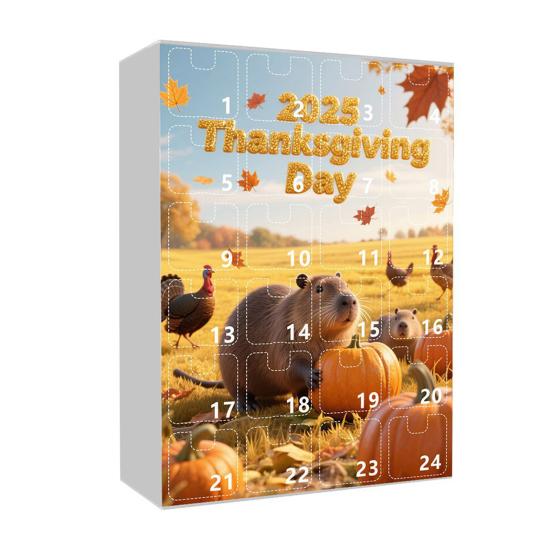 Advent Calendar Marmot Design 24-Day Countdown Festive Family Activity Calendar Kid Surprise Gift Calendar