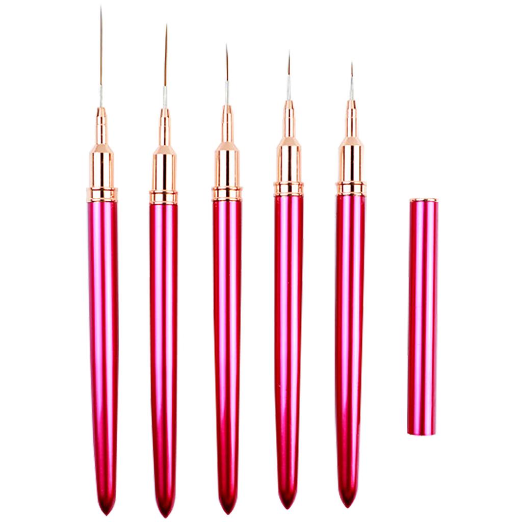 5Pcs Liner Brush for Nails Nail Arts Brushes Professional Nail Detail Brush