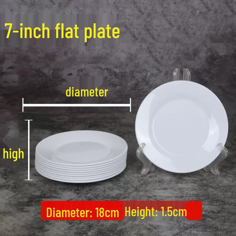 Jiexiangjia 7-inch Melamine Round Dinner Plates