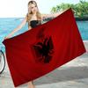 A-Albanien Flagga Mikrofiber Strandhandduk Absorberande Snabbtorkande Mjuk Yoga Simning Resort Bergsklättring Handduk