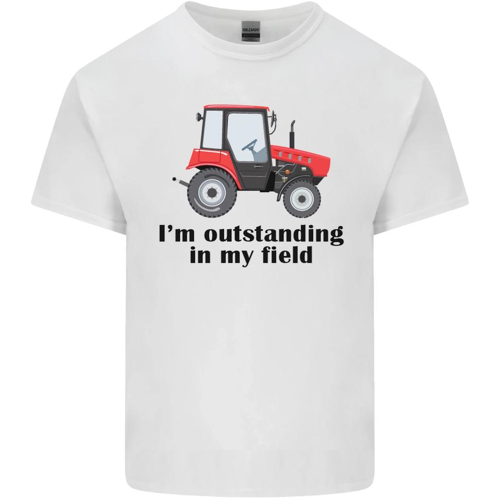 Im Outstanding in My Field Farmer Tractor Kids T-Shirt Childrens