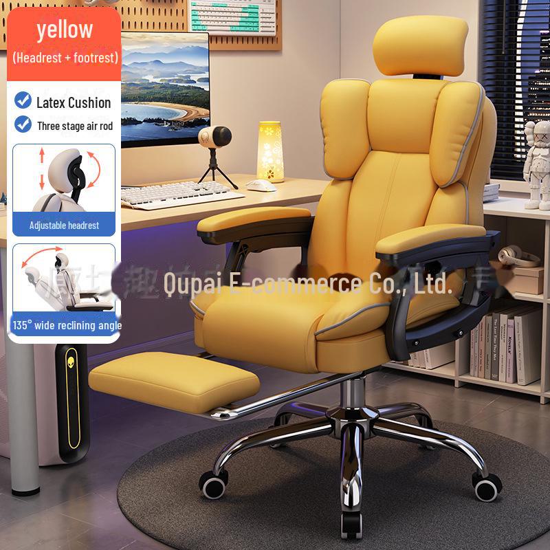 Ergonomic Gaming and Office Chair with Lumbar Support, Swivel Base, and Comfortable Backrest for Home or Dormitory Use.