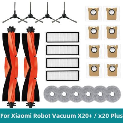 Replacement Accessory For Xiaomi Robot Vacuum X20+ / X20 Plus Spare Parts Roller Main Side Brush HEPA Filter Mop Cloth Dust Bag