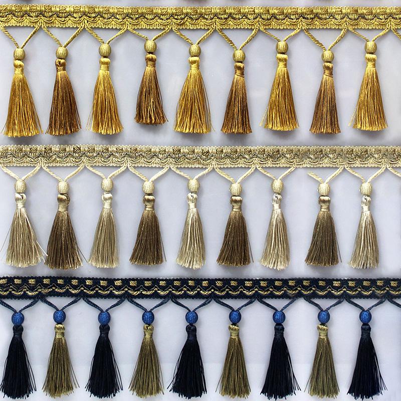 1/3M Tassel Fringe Trim Sewing Crafts Trimmings Edging Curtains Cushion Sofa Table Upholstery Sofa Decor Accessory