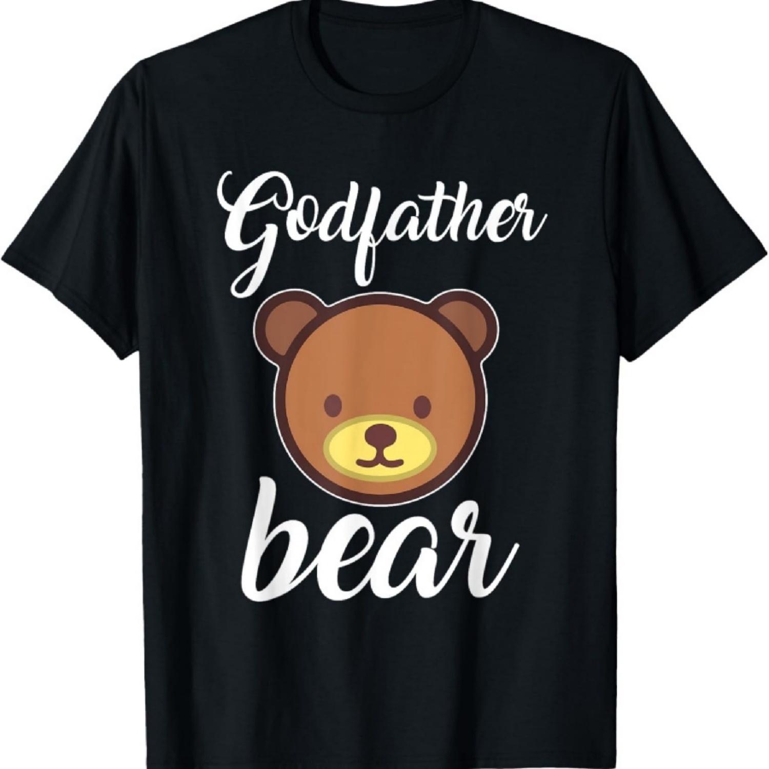 

Funny Godfather Bear T-shirt Baptism Saying Meme Quote Gift XXXXXL чорний