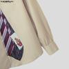 INCERUN Summer Men Lapel Neck Long Sleeve Floral Print Casual Shirts Tops