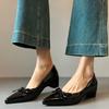 Anti-slip Shoes - New Style Pointed Toe, High Inner Heel, Thick Sole, Women's Shallow-toe Shoes
