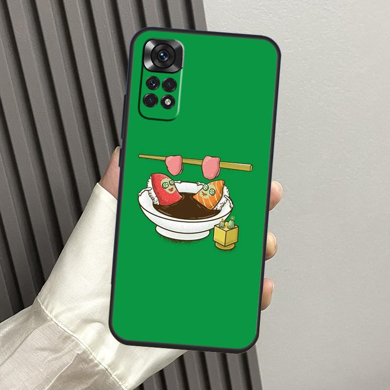 Japanese Sushi Food Case For Xiaomi Redmi Note 13 14 Pro 12 11 10 15 Pro Plus Redmi 14C 13C 15C 10C 12C 15 Funda