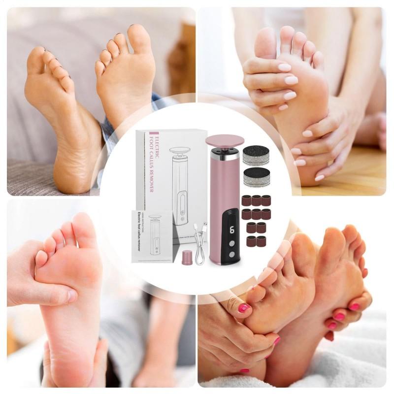 Wireless Electric Foot Callus Remover Machine Rechargeable Pedicure Tool for Dead Skin And Cuticle Removal with Replacement Sand