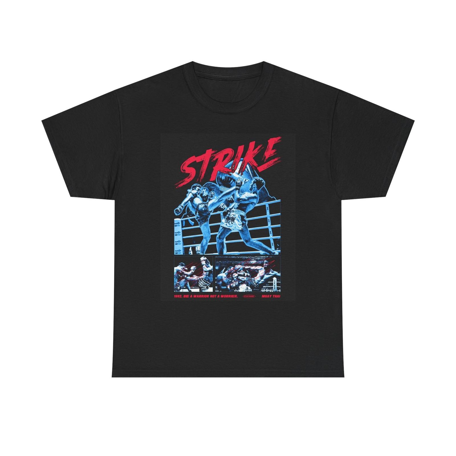Muay Thai Strike Graphic T Shirt Thailand Retro 90s Unisex Heavy Cotton Tee M