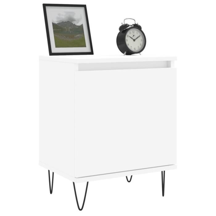 VidaXL Bedside Tables 2 Pcs White 40x30x50 Cm Engineered Wood 826829