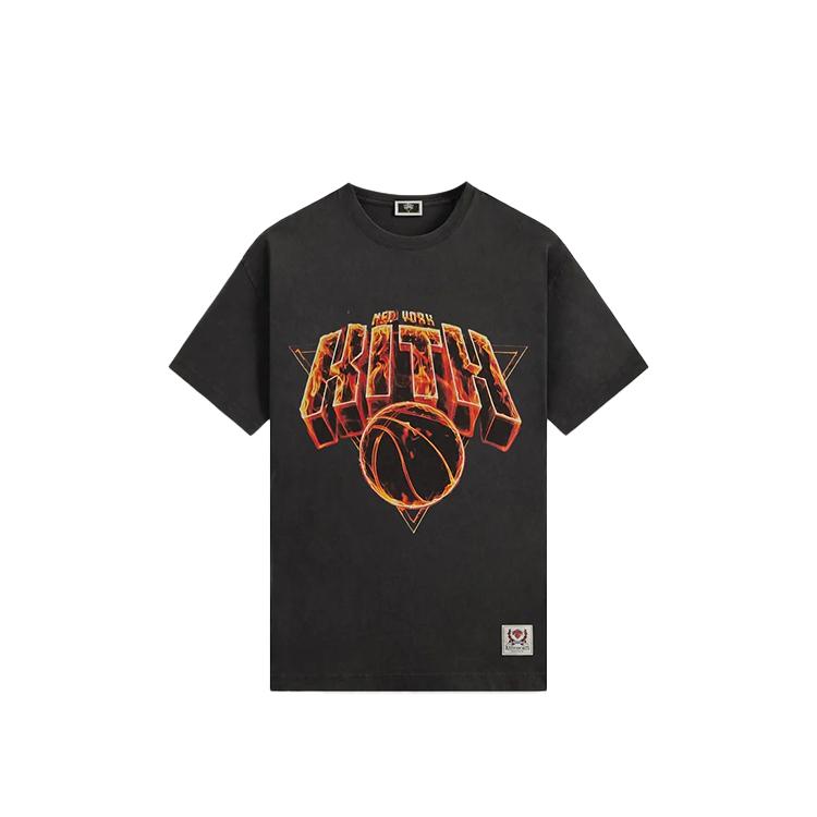 

Kith For The New York Knicks Fire Vintage Jones Tee Black Men Tops KHM034269-001 M