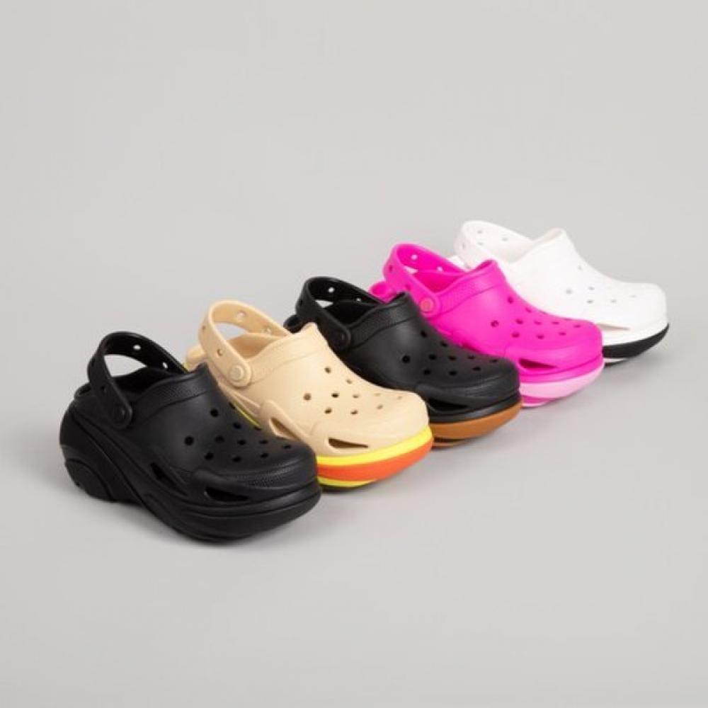 Crocs Unisex Bubble Crush Clog Sandal Slipper Platform Black 210061 0wc