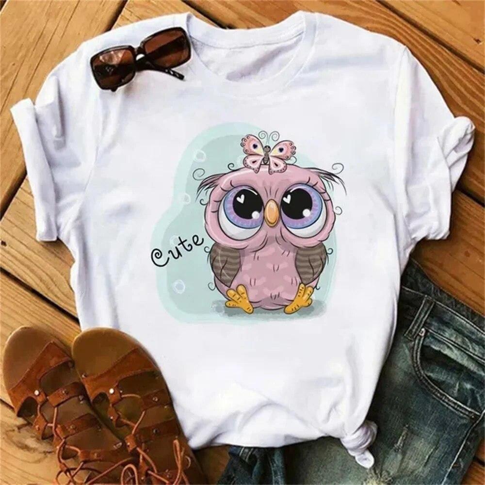 Для отдыха белые популярные универсальные офисные женские футболки с граффити с героями — фото 4