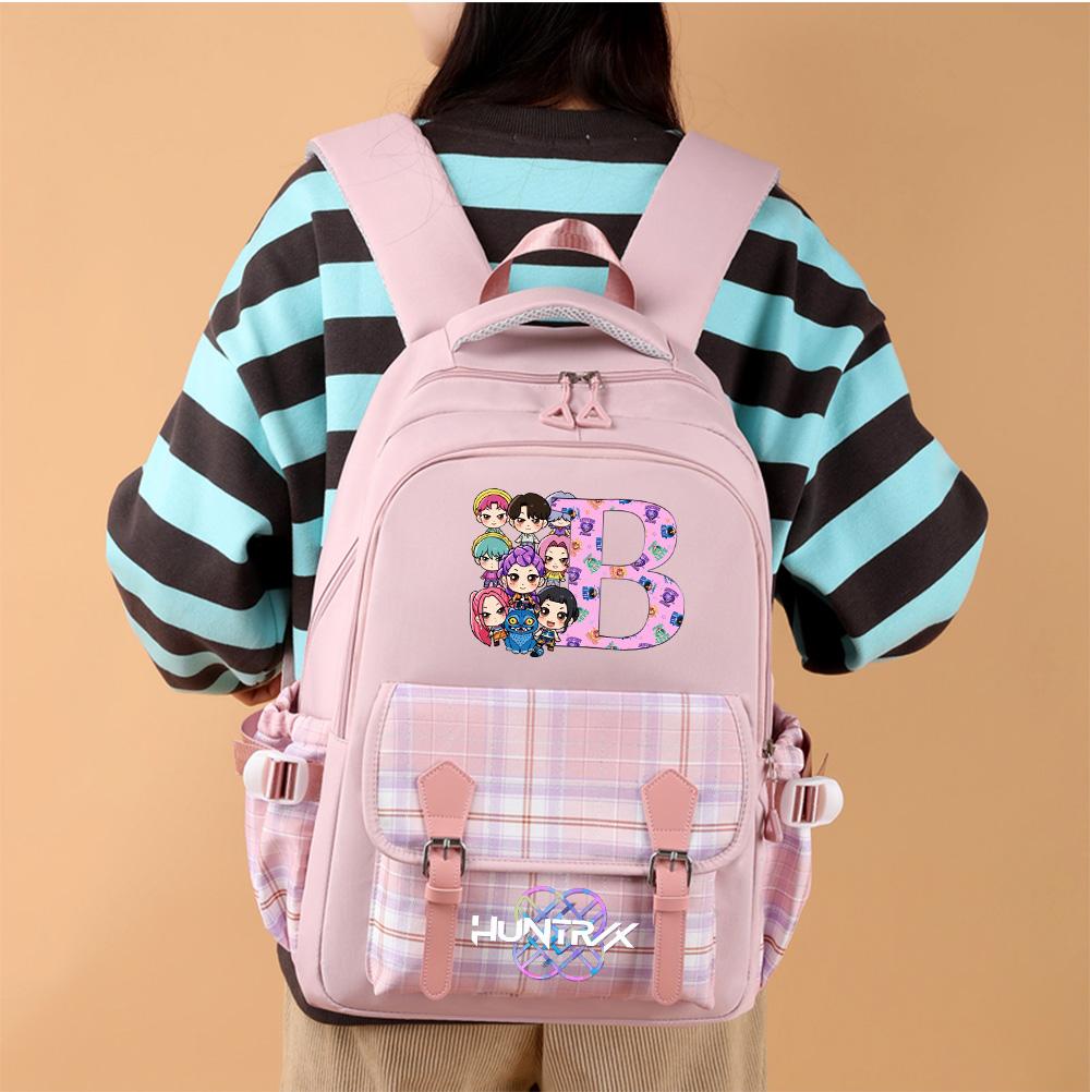 26 Liter Angielski K-Pop Nadrukowany Plecak o Dużej Pojemności dla Nastolatków Uczennic Uczniów Torba Szkolna Torba na Książki Damska Wodoodporna Torba Podróżna Mochila Prezent dla Dziecka