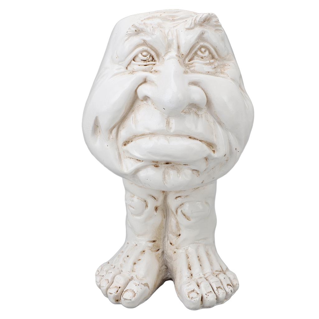 Resin Flower Pot Innovative Exquisite Retro Old Man Planter Pot Succulent Pot for Outdoor Garden