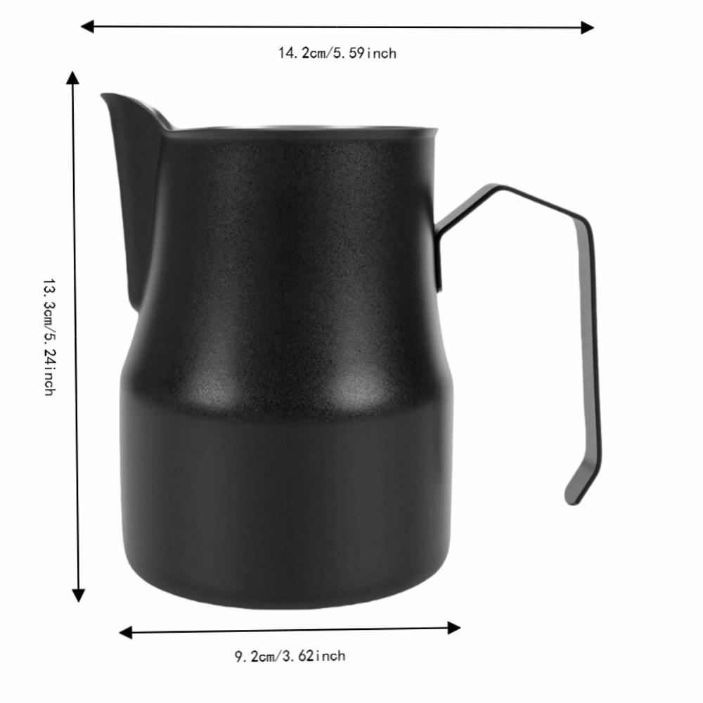 Stainless Steel Milk Frothing Pitcher Black Color Coffee Frothing Jug For Bar