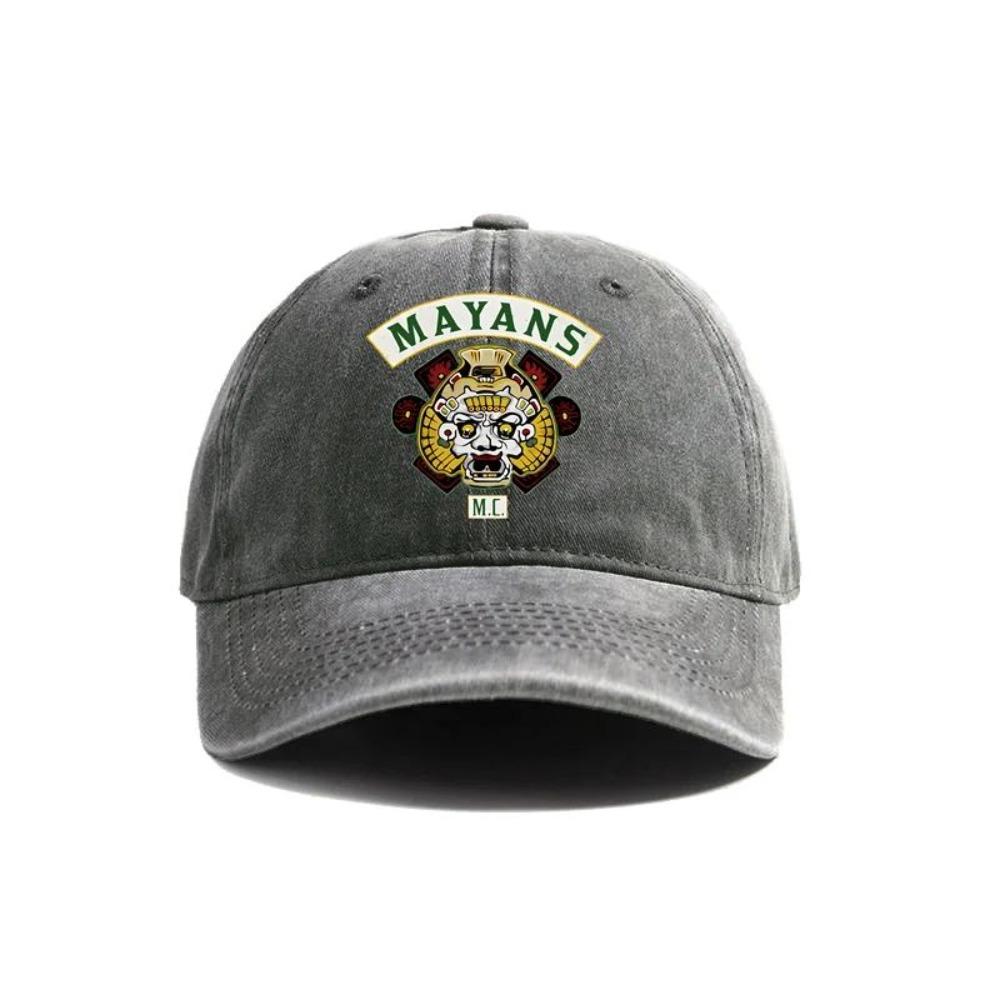 2025 Summer Mayans MC Baseball Cap Distressed Hats Cap Unisex Retro Outdoor Summer Adjustable Motorcycle Club Mayans Hat