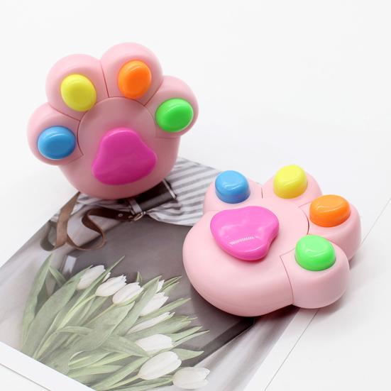 Cat Paw Highlighter Set Cute Animal Shaped Marker Pens for Note Taking