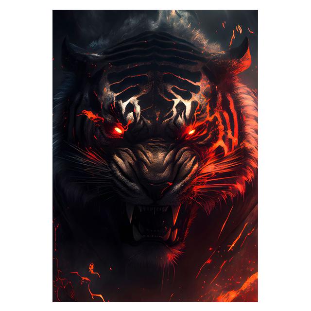 Dark Fantasy Magic Wild Animal Prints Poster Canvas Painting Hd Modern Wall Art Pictures For Living Room Bedroom Home Decoration