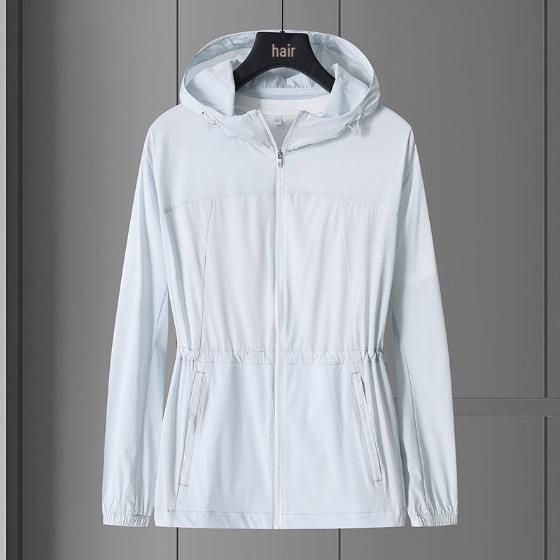 Women s Lightweight, Breathable, Waist-Cinching Hooded Sun Protection Jacket 4XL