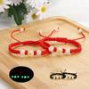 12 Zodiac Luminous Bracelet Lucky Charms Zodiac Red Rope Animal Transfer Beads Hand Woven Bracelet Luminous Necklace