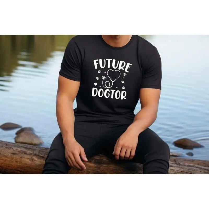 Future Veterinarian T Shirt Vet Tech s Veterinary Medicine Week Outfit Cat Med Clothing S разноцветный