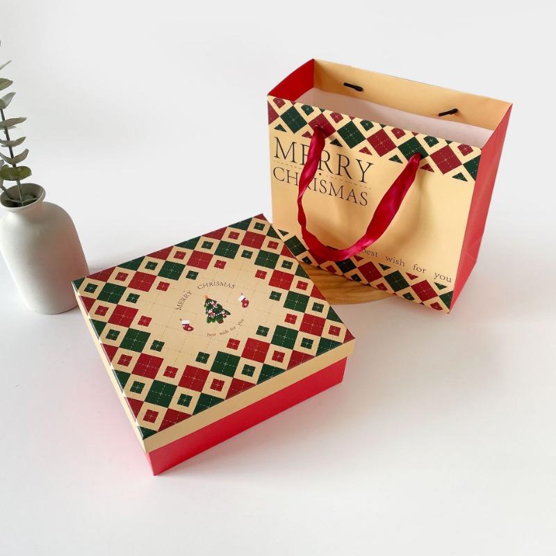 Winter Christmas red atmosphere soft waxy scarf female couple style holiday gift high sense angola red plaid shawl