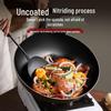 Zhangqiu Traditional Non-stick Cast Iron Wok - Coating-Free Stir-fry Pan for Home and Commercial Gas Stoves