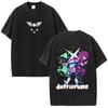 Washed Vintage Game Deltarune Ralsei Susie Kris Double Sided Print T-shirt Men's Casual Humor T-shirts Unisex Oversized T Shirt