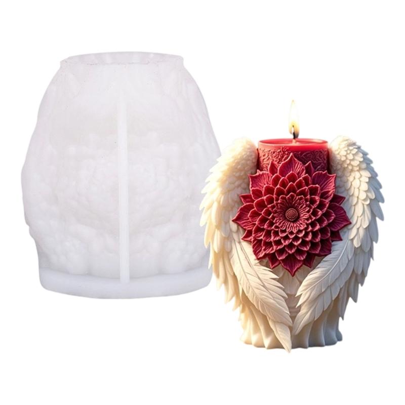 Silikonformen 3D Blume Flügel Kerzenformen Ornamentformen Epoxidharzformen Gipsformen zur Kerzenherstellung
