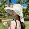 Summer Outdoor Sun Hat Children Large Brim Shawl Neck Protector Quick Drying Waterproof Bucket Hat Mountaineering Fishing Sun Protection Hat