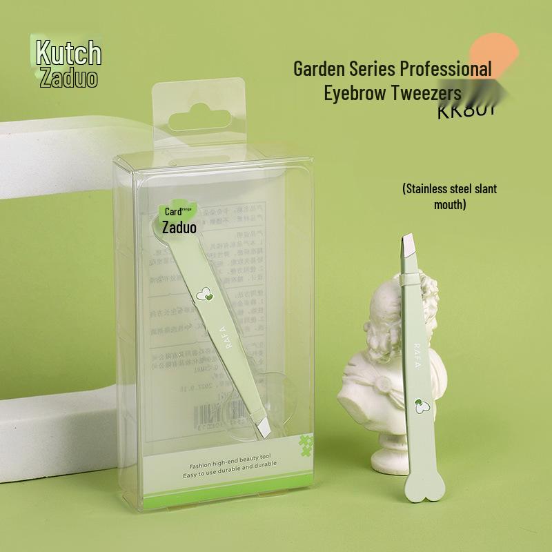

Kaqiduo KK801 Slanted Tip Stainless Steel Eyebrow Tweezers & Eyelash Grafting Tool