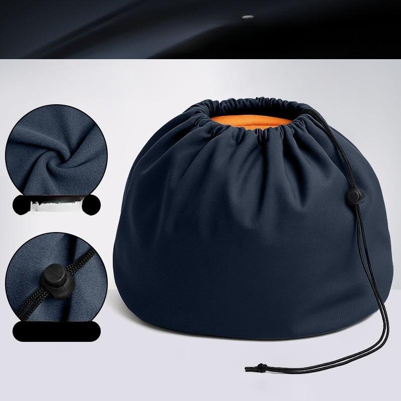 

Large capacity ball storage bag, portable single shoulder crossbody drawstring double-layer drawstring bag, football mesh bag темно-синього кольору