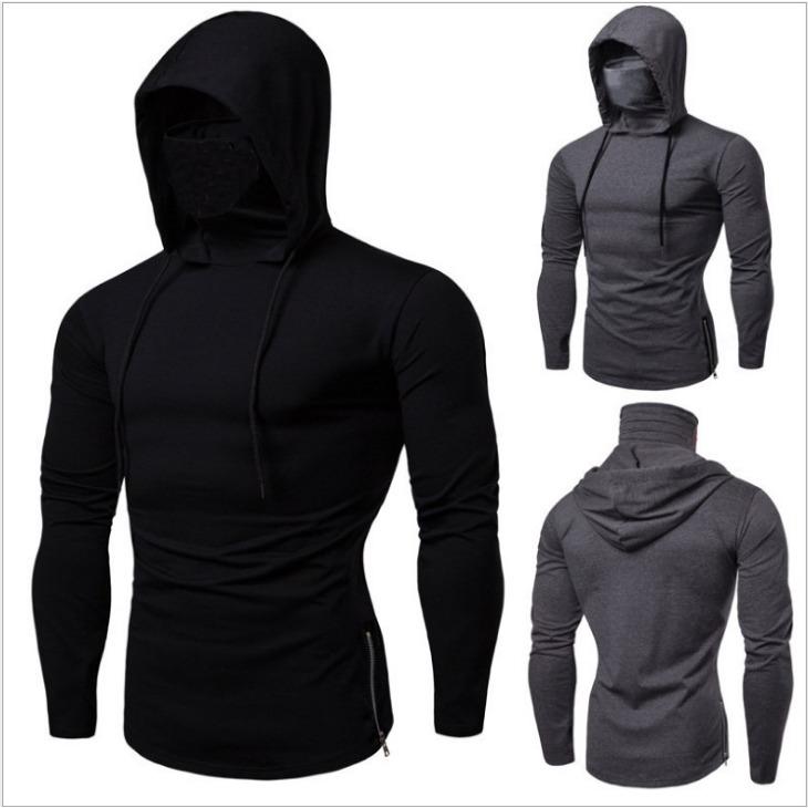Men's Hooded Masked Long Sleeved Hoodies & Sweatshirts