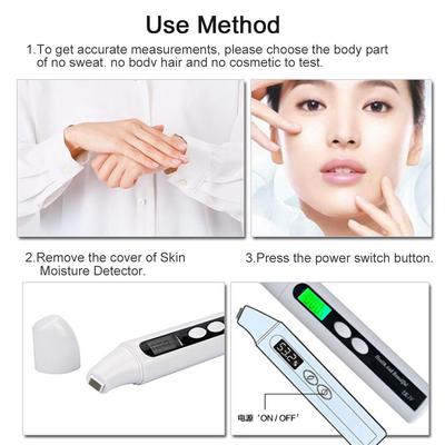 0.99.9% Digital LCD Skin Face Moisture Oil Analyzer Monitor Tester Detector