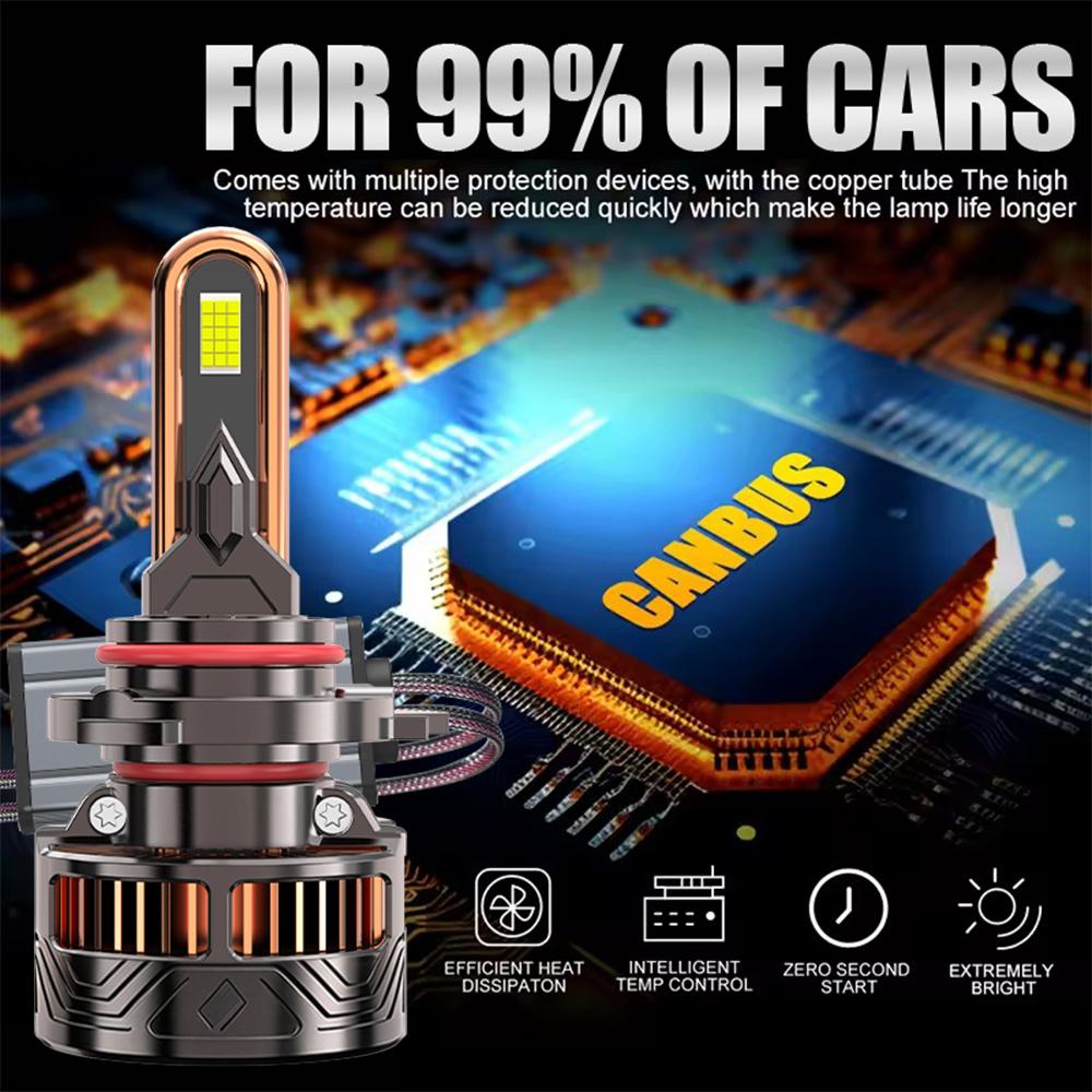 2PCS H7 LED Headlight Bulb Upgrade 9005/HB3 9006/HB4 H11 H4 H1 LED Headlight Bulbs High Low Beam 120W 6000LM