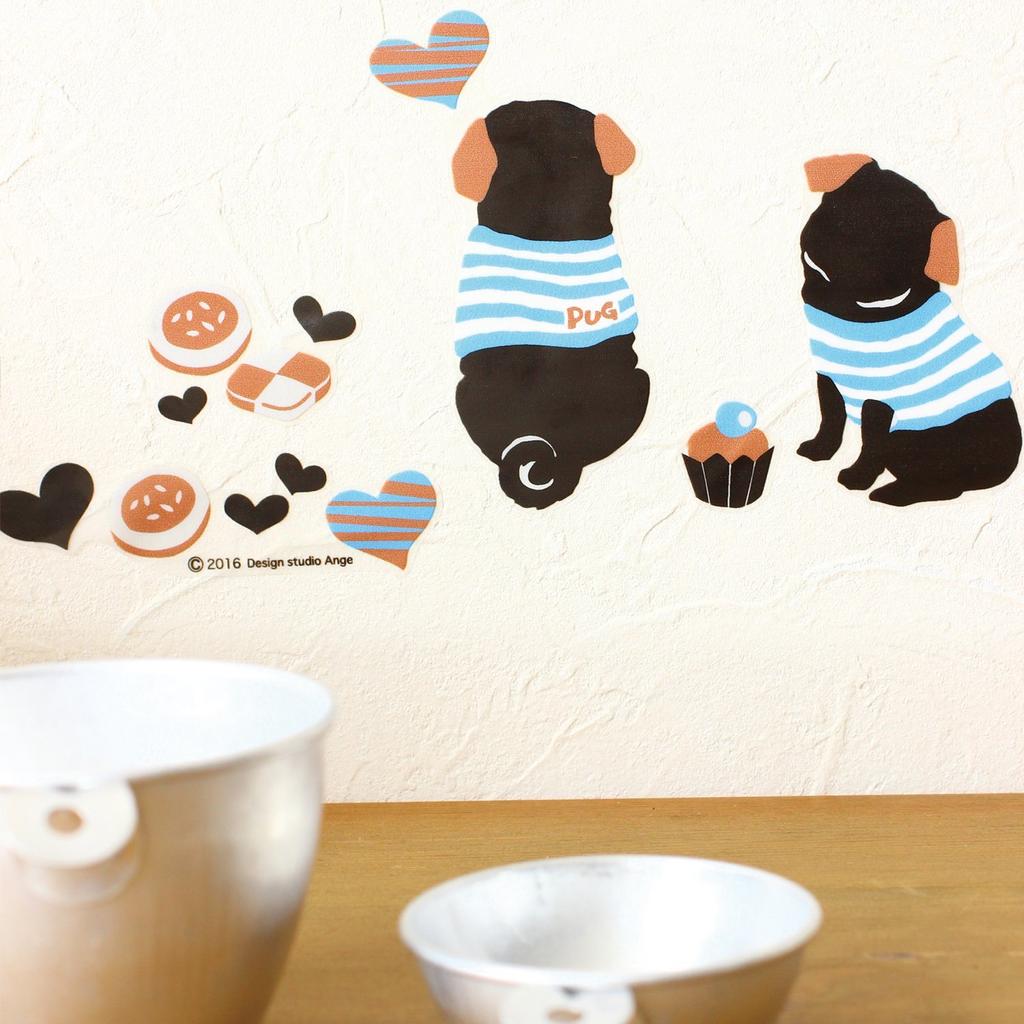 Sankomark Kogyo House Gida Pug Wall Sticker EWS-373