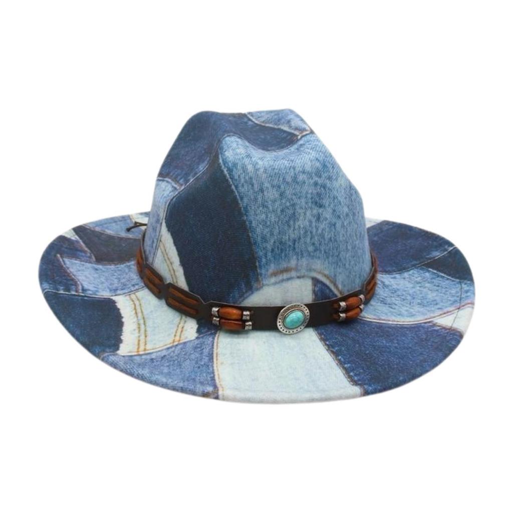 Ethnic Style Street Shot Design Sense Simple Western Travel Vacation Felt Hat Jazz Hat Retro Cowboy Top Hat