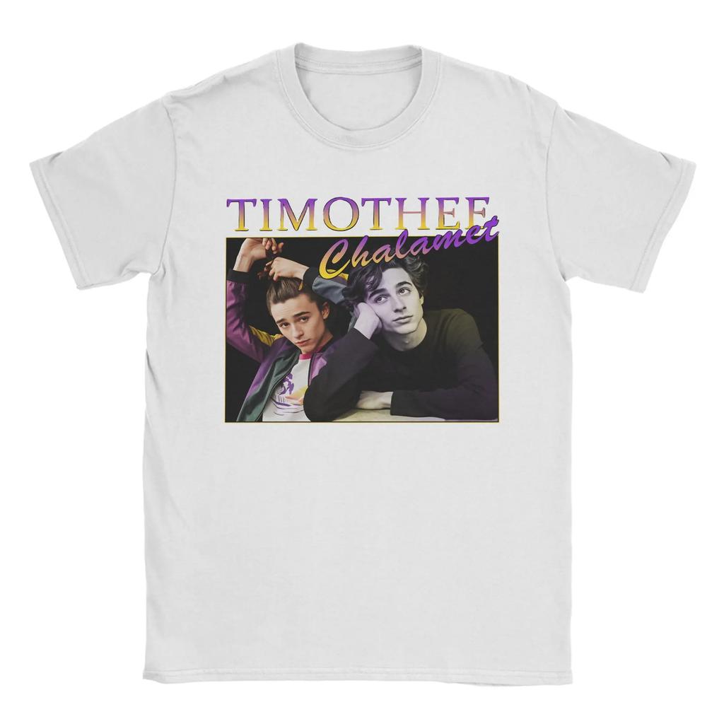 Timothee Chalamet American Actor T-Shirt Harajuku T-Shirts Couple Cotton O-Neck Oversize Top Tees Short Sleeve Y2K Funny Tops