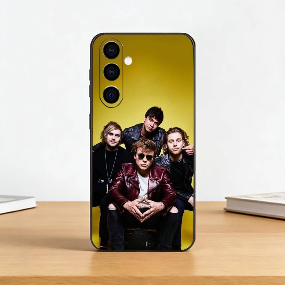 5 Seconds Of Summers 5SOS Phone Case For Samsung Galaxy A73,A72,A71,A70,A53,A52,A51,Others Soft Black Cover