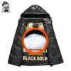 Men's Black and Gold Hooded Winter Down Cotton Gilet Vest