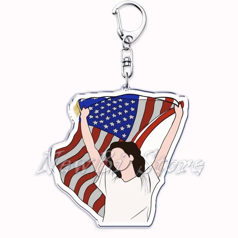 Singer Lana Del Rey Keychain for Accessories Bag Pendant Born To Die Ultraviolence Key Chain Ring Keychains Jewelry Fans Gift