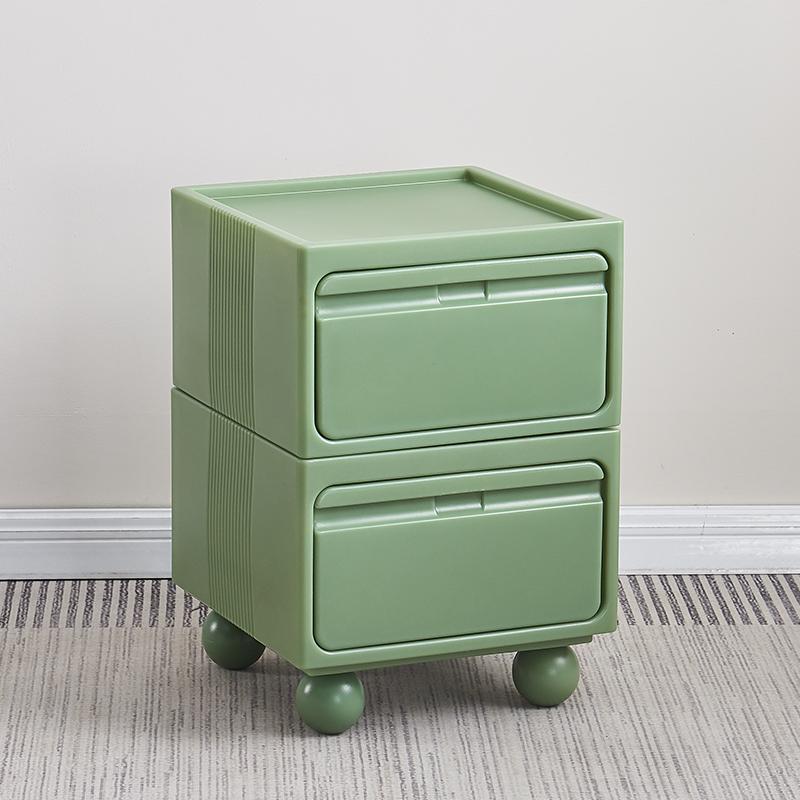 Multi-Layer Plastic Drawer Cabinet Bedside Storage Organizer for Children's Room And Bedrooms Compact Storage Unit for Small Spa