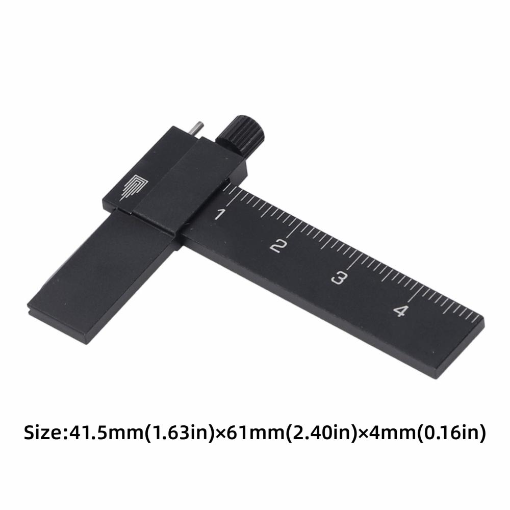 Tungsten Steel Blade Model Carving Ruler Aluminum Alloy Adjustable Scribing Ruler  Model Crafting