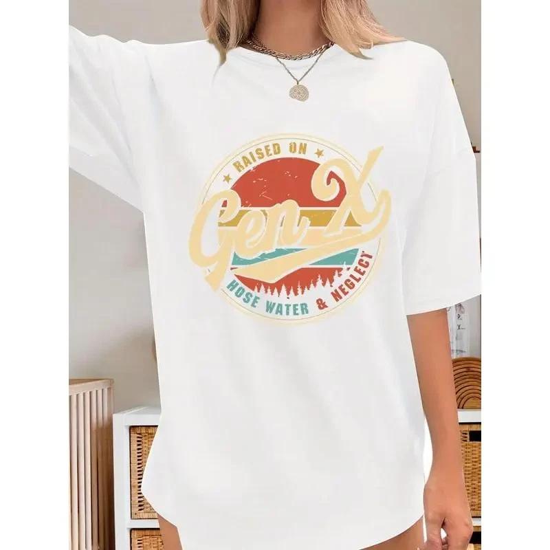 Gen X Vintage Graphic T-Shirt Raised on Hose Water & Neglect Retro Unisex Tee S