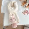 Autumn and Winter Sweet Rabbit Thickened Knitted Scarf Girls Keep Warm Cute Versatile College Style Fashion Wool Scarf