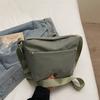 New Fashion Shoulder Bag Versatile Washed Oxford Cloth Bucket Bag Simple Solid Color Texture Shoulder Messenger Bag