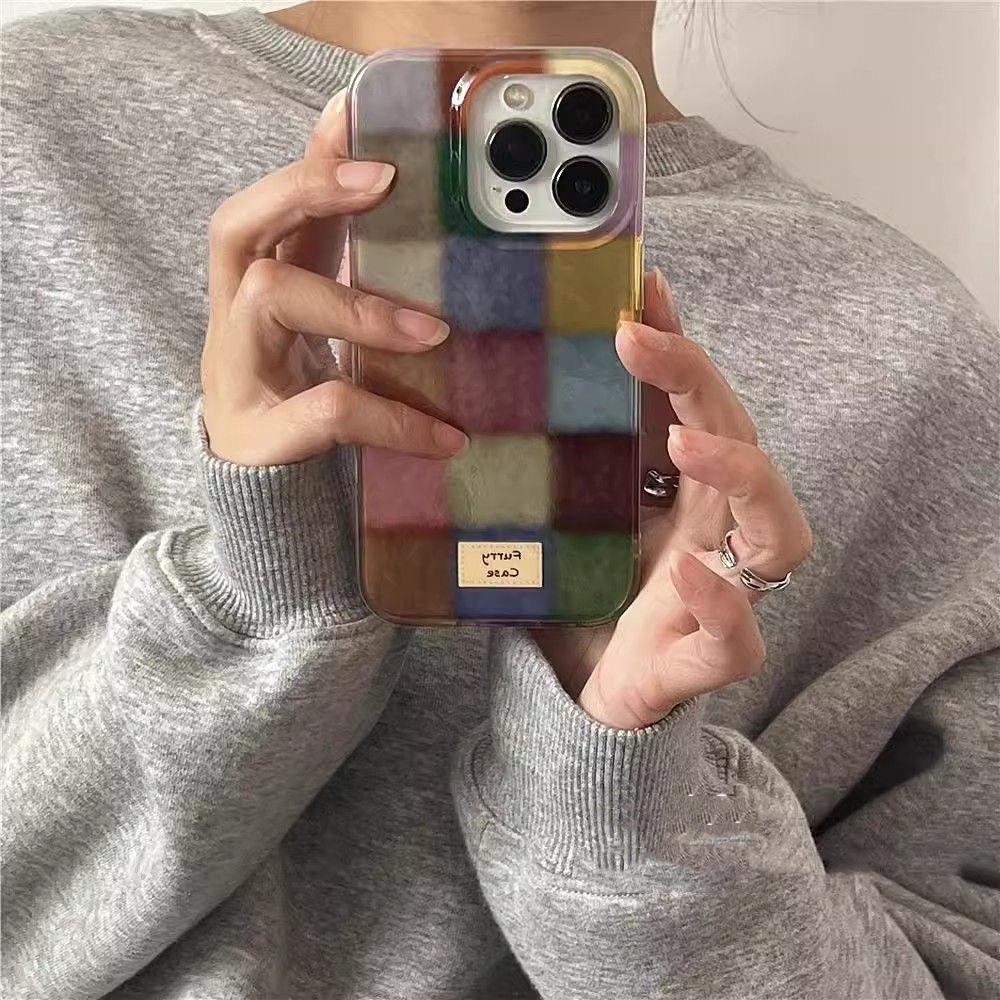 Colorful Squares for IPhone16 Simple 15PRO 13 Mobile Phone Case Apple 14promax New 17AIR